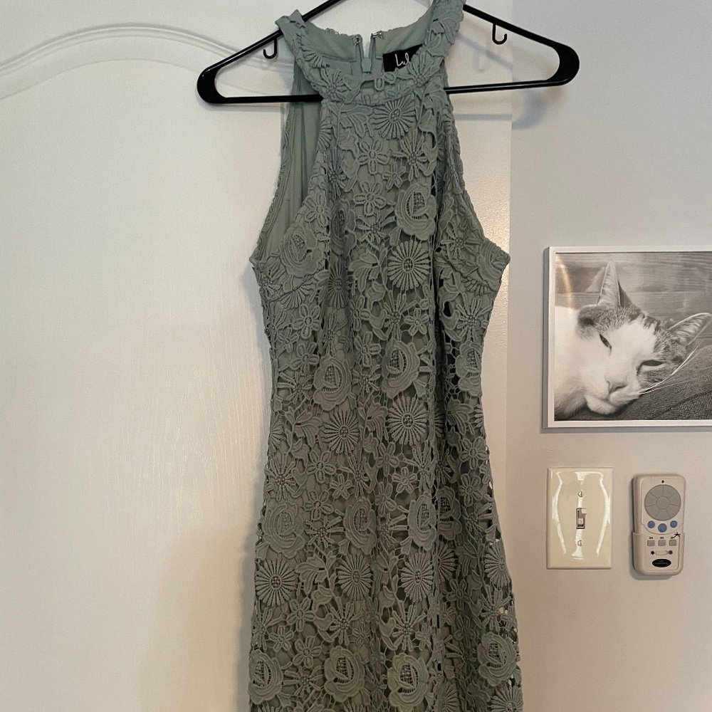 Sage green lace floral